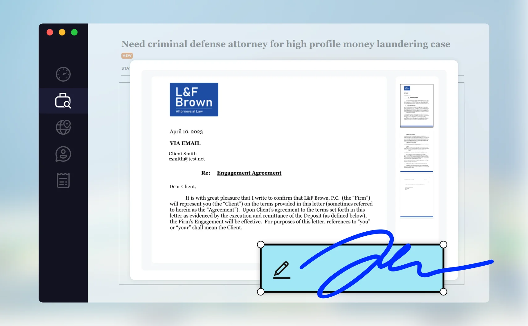 e-sign process